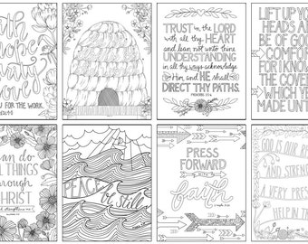 Scripture Coloring Books for Adults, Bible Coloring Pages, Devotional  Journal Women, Young Women Gift, Baptism Gifts, Christian, LDS 