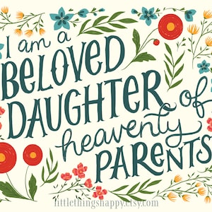 Young Women's theme printable - Daughter of God