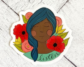 Listen to Your Own Inner Voice - waterproof vinyl sticker for girls, women, mom, moms, Mother's Day -
