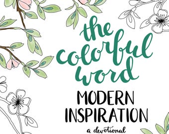 DIGITAL + PRINTED COMBO! The Colorful Word: Modern Inspiration -- a typography coloring book and journal