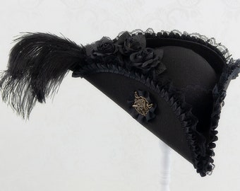 Womens Fantasy Pirate Hat | Belladonna | Steampunk Pirate Costume Hat