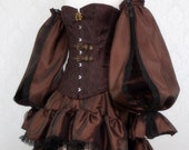 Steampunk Pirate Skirt or Costume | Airship Minx | Ready to Ship, Pirate Festival Dress, Sexy Wench Outfit, Airship Aviator Cosplay