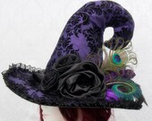 Victorian Damask Witch Hat - Ready to Ship Gothic Costume Hat
