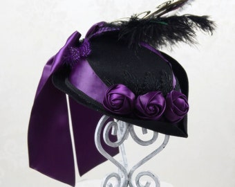 Gothic Wedding Hat | Perfectly Purple | Victorian Hat, Steampunk Wedding, Costume Accessory, Steampunk Wedding, Wedding Accessories