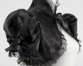 Gothic Puffed Sleeve Bolero | Belladonna | Elegant Black Bridal Shrug