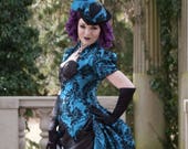 Gothic Wedding Dress | Cerulean Dreams | Alternative Wedding Dress, Victorian Wedding Dress, Fairy Tale Wedding Dress, Evil Queen Costume