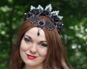 Gothic Flower Crown | Dark Princess | Vampire Headband, Costume Crown, Gothic Headpiece, Medieval Tiara, Evil Queen Crown
