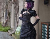 Gothic Wedding Dress | Black Swan | Black Wedding Dress, Alternative Wedding Dress, Black Bridal Gown, Satin Wedding Dress