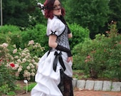 Victorian Wedding Dress | Lace Temptation | Gothic Wedding Dress, Black Lace Wedding Dress, Sexy Wedding Dress, Black and White Bridal Gown