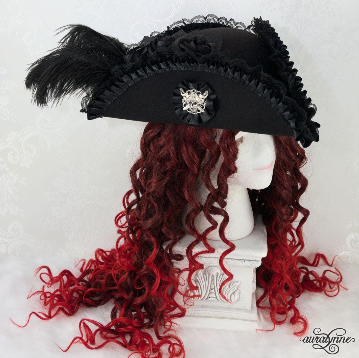 Womens Fantasy Pirate Hat | Belladonna | Gothic Pirate Womens Fantasy Pirate Hat | Belladonna | Gothic Pirate