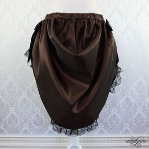 Steampunk Skirt Gaslight Adventuress Sexy brown mini Victorian bustle saloon girl skirt image 4