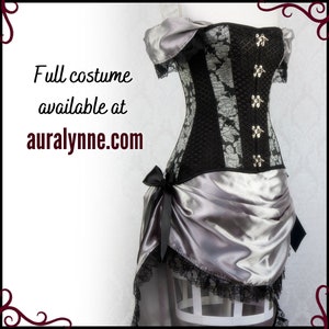 Womens Victorian Gothic Festival Skirt Silver Siren Steampunk Skirt, Pinup Saloon Girl Skirt, Dark Lolita Skirt image 8