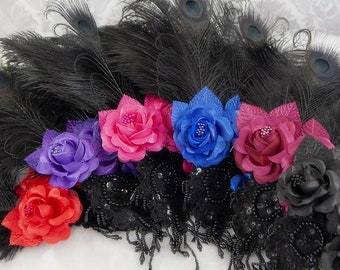 Fascinator Hair fleur | Choisissez votre couleur | Steampunk Gothic Saloon Fille Hairpiece