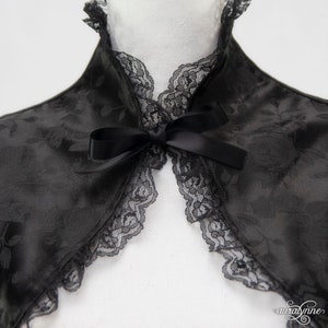 Gothic Puffed Sleeve Bolero Belladonna Elegant Black Bridal Shrug image 5