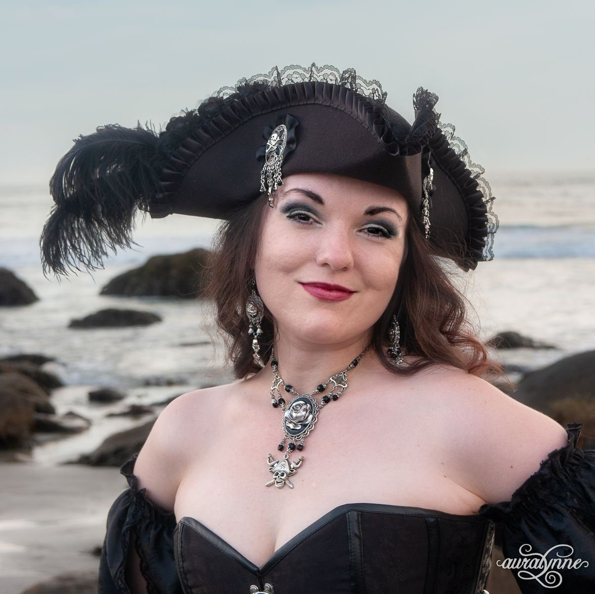 Sombrero pirata de fantasía para mujer / Belladona / Sombrero de disfraz de  pirata steampunk -  México