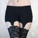 Garter Shorts | Ready to Ship | Cosplay Shorts, Cotton Garter Belt, Gothic Lingerie, Sexy Short Shorts, Anime Lingerie, Black Rave Shorts