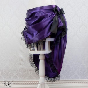 Royal Purple Steampunk Bustle Skirt | Festival miniskirt, Tea Party Skirt, Burlesque Costume, Womens Steampunk Skirt, Victorian Gothic