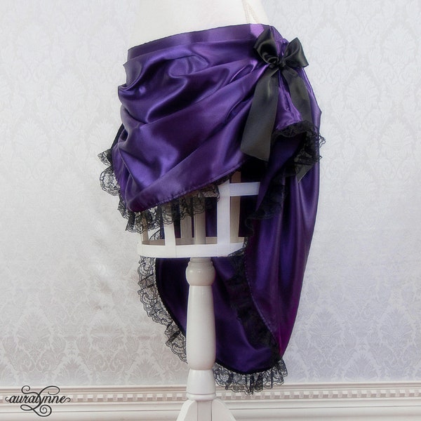 Royal Purple Steampunk Bustle Skirt | Festival miniskirt, Tea Party Skirt, Burlesque Costume, Womens Steampunk Skirt, Victorian Gothic