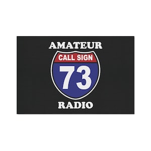 Amateur Radio &quot;73&quot; Personalized Heavy Duty Mat