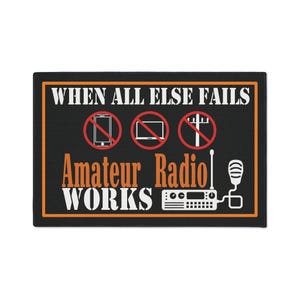 Amateur Radio Works Heavy Duty Floor Mat - Amateur Radio, Ham Radio, Ham Radio Gift, Gift for Dad, Gift for Husband