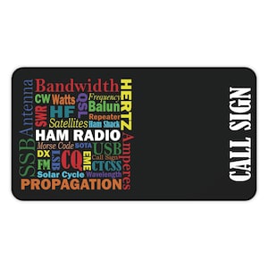 Amateur radio Subway Art Desk Mat -Amateur Radio, ham radio, Amateur Radio gift, ham radio gift, emergency communications, gift for dad
