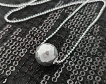 single - 925 sterling silver bead minimalist necklace
