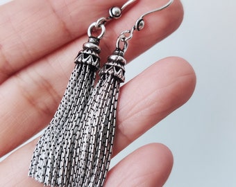 925 tassel sterling silver earrings