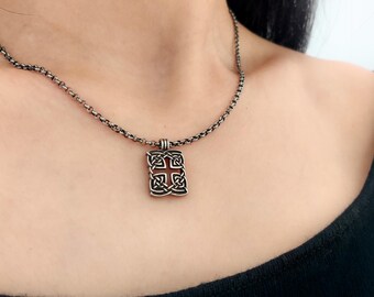 RARE Vintage Authentic MMA 925 Sterling Silver Celtic Cross Pendant Necklace