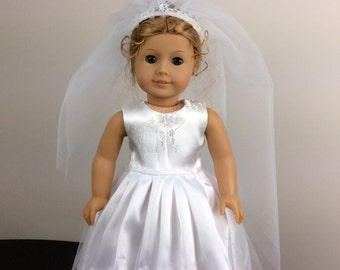18" Girl Doll Wedding Dress