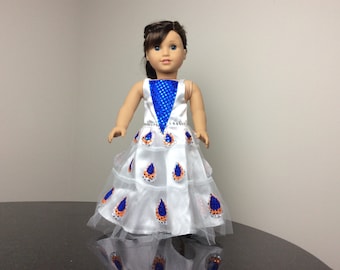 18"Doll Peacock Princess Dress