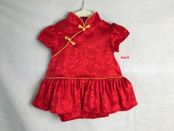 Baby Girl Chinese Style Jumpsuit Etsy Canada