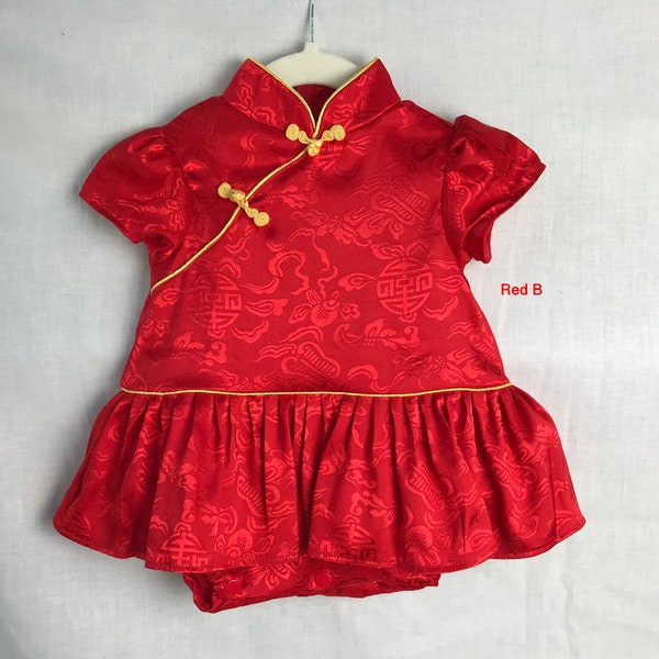 Bébé fille, combinaison style chinois