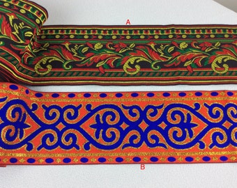 Ethnic Lace embroidery webbing   ( 4"  Inches Wide )