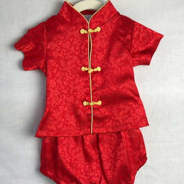 Combinaison style chinois bébé garçon ou fille