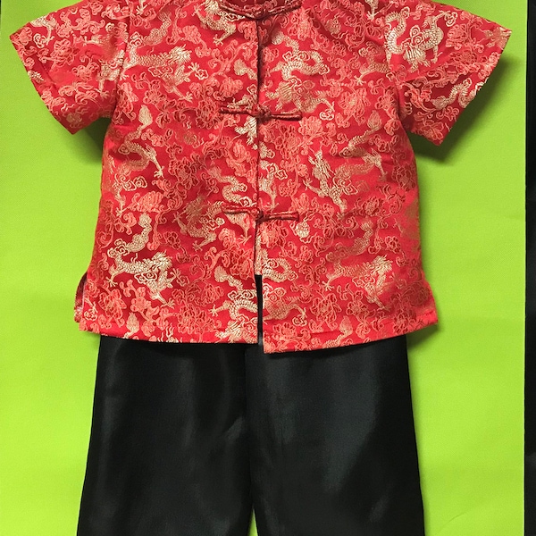 Chemise et pantalon chinois garçon