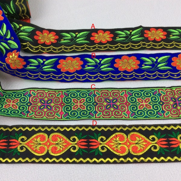 Chinese Ethnic Lace embroidery webbing ( 2 inches wide )