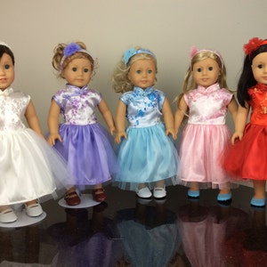 18&quot; Girl Doll Chinese Dress  (New Style), Fits like American Girl Doll Clothes