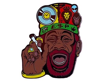 LEE SCRATCH PERRY Tribut Emaille / Metall-Anstecker.