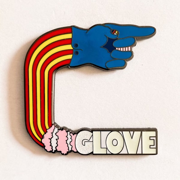 GLOVE. Glow in the dark ‘Dreadful Flying Glove’ from Yellow Submarine pin.