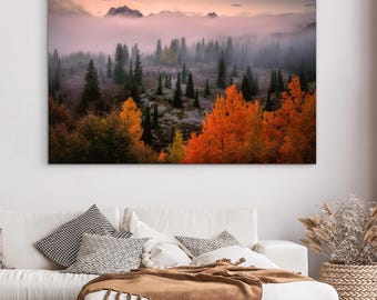 San Juan Mountains Autumn Fog Photography Print Silverton Colorado Landscape Art Rocky Mountains Wall Decor Misty Fall Nature Scene