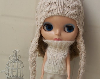 Custom Hat for Blythe BC-133 White /& Black