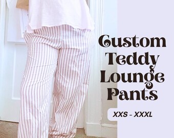Pantalones de descanso Teddy personalizados / Cintura elástica