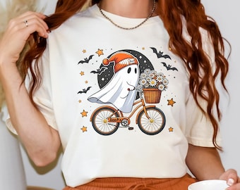 Comfort Colors® Halloween Shirt, Cute Halloween Ghost Shirt, Halloween Women's Shirt,  Fall Shirt, Halloween Party Shirt,Spooky Season Shirt