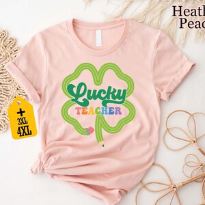 Lucky Teacher Shirt, St. Patrick's Day Teacher Gift, Cute Irish Teacher Tee, St. Patty's Day Apparel, Festive Educator Holiday Shirt imagem 4
