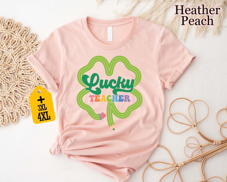 Lucky Teacher Shirt, St. Patrick's Day Teacher Gift, Cute Irish Teacher Tee, St. Patty's Day Apparel, Festive Educator Holiday Shirt imagem 4