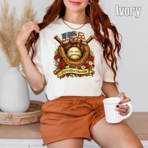 Comfort Colors® 1776-2026 Shirt, 250 Years of Freedom T-Shirt, America 250th Anniversary Shirt, Patriotic Tee, Independence Day Shirt zdjęcie 3