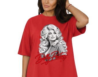 Dolly Parton Washed T-Shirt, Vintage Graphic Concert Tee, Retro Country Singer Shirt, Oversized Western Cowgirl Top, 90s Bootleg Band Shirt
