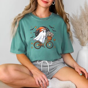 Comfort Colors® Halloween Shirt, Cute Halloween Ghost Shirt, Halloween Women's Shirt, Fall Shirt, Halloween Party Shirt,Spooky Season Shirt image 3