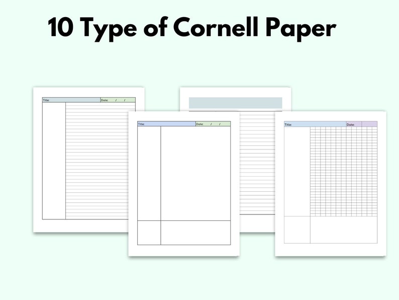 Cornell Notes Templates Bundle, Cornell Notes Method, Student Note ...