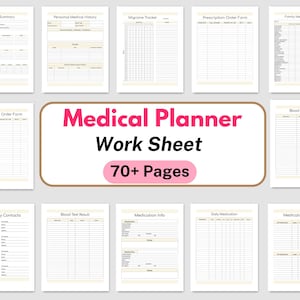 Medical Binder Printable, Medical Log, Medical Planner Bundle, Medical History Tracker, Medical Records, Medical Journal PDF, Cancer Planner